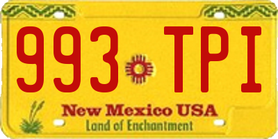 NM license plate 993TPI