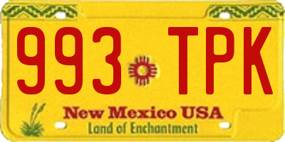 NM license plate 993TPK