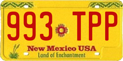 NM license plate 993TPP