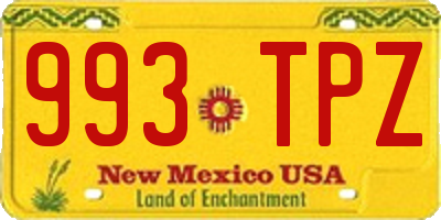 NM license plate 993TPZ