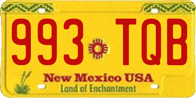 NM license plate 993TQB