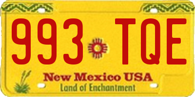 NM license plate 993TQE
