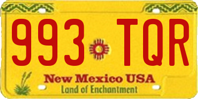 NM license plate 993TQR