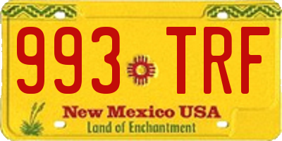 NM license plate 993TRF
