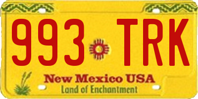 NM license plate 993TRK