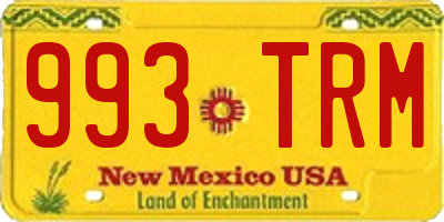 NM license plate 993TRM