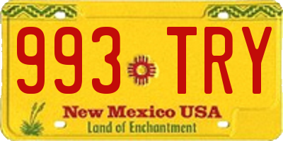 NM license plate 993TRY