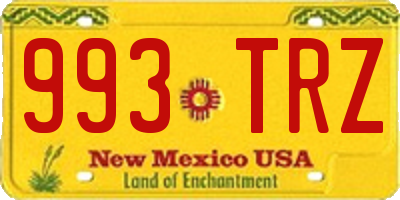 NM license plate 993TRZ