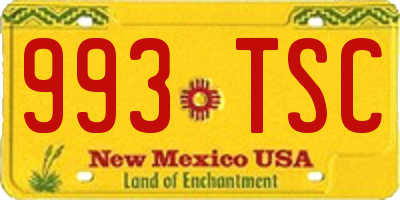 NM license plate 993TSC