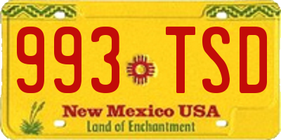 NM license plate 993TSD