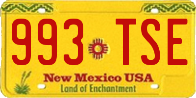 NM license plate 993TSE