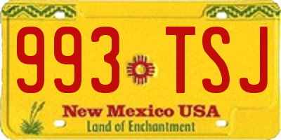 NM license plate 993TSJ