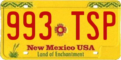 NM license plate 993TSP