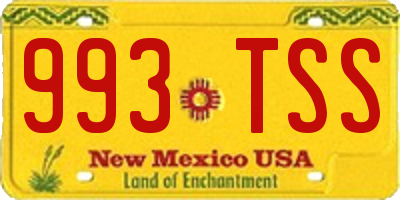 NM license plate 993TSS