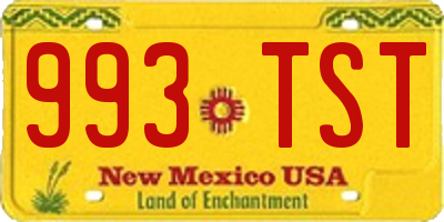 NM license plate 993TST