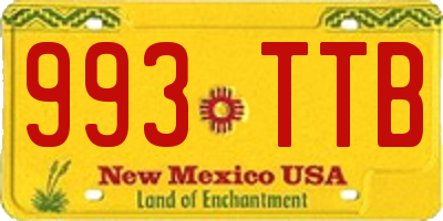 NM license plate 993TTB