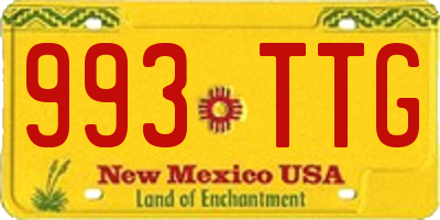 NM license plate 993TTG