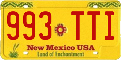 NM license plate 993TTI