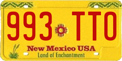 NM license plate 993TTO
