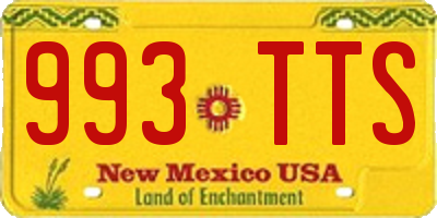 NM license plate 993TTS