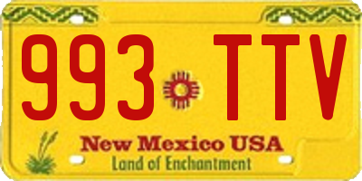 NM license plate 993TTV