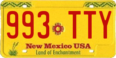 NM license plate 993TTY