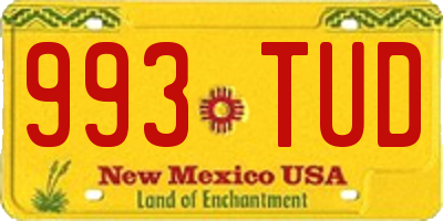 NM license plate 993TUD
