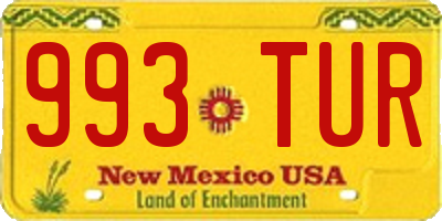 NM license plate 993TUR