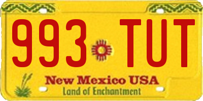NM license plate 993TUT