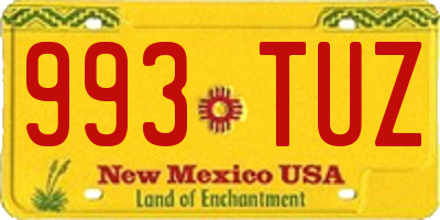NM license plate 993TUZ