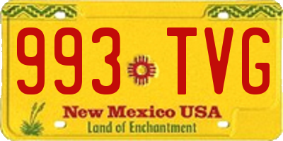 NM license plate 993TVG