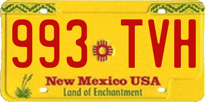 NM license plate 993TVH