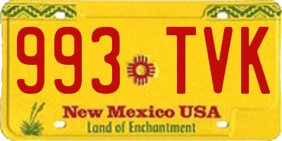 NM license plate 993TVK