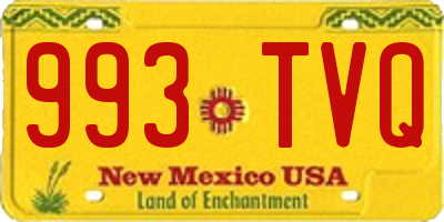 NM license plate 993TVQ