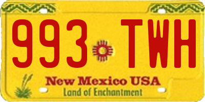 NM license plate 993TWH