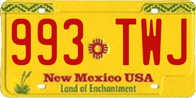 NM license plate 993TWJ