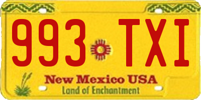 NM license plate 993TXI