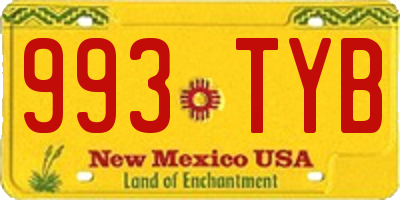 NM license plate 993TYB
