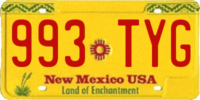 NM license plate 993TYG