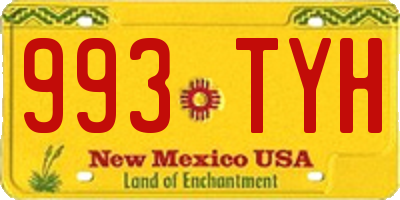 NM license plate 993TYH
