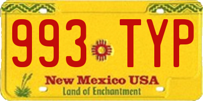 NM license plate 993TYP