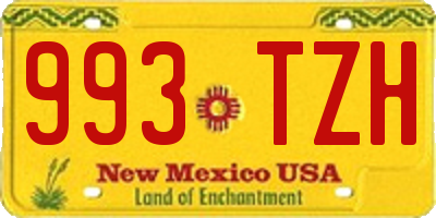 NM license plate 993TZH