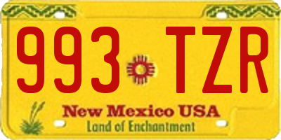 NM license plate 993TZR