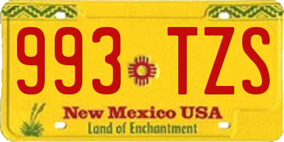 NM license plate 993TZS