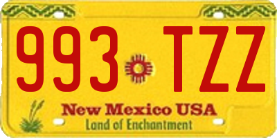 NM license plate 993TZZ