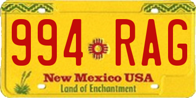 NM license plate 994RAG