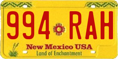 NM license plate 994RAH