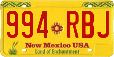 NM license plate 994RBJ