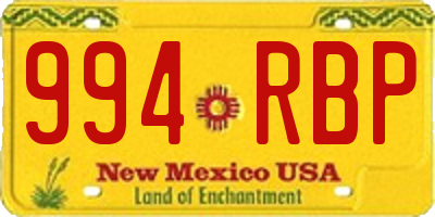 NM license plate 994RBP