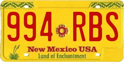 NM license plate 994RBS